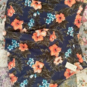 Aeropostale Floral Skirt with Orange and Blue Accents
